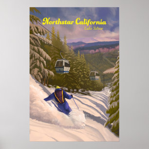 Northstar California Lake Tahoe Skidort Resa Poster
