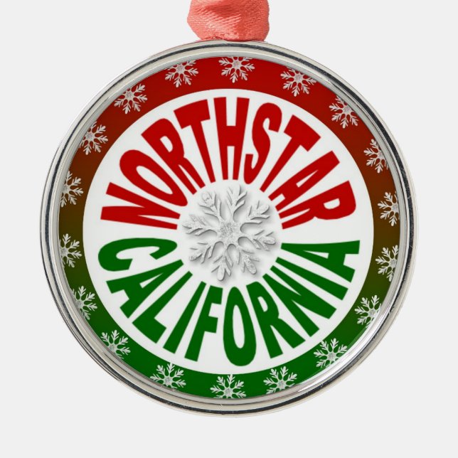 Northstar California Red grönt snowflake ornament (Framsidan)