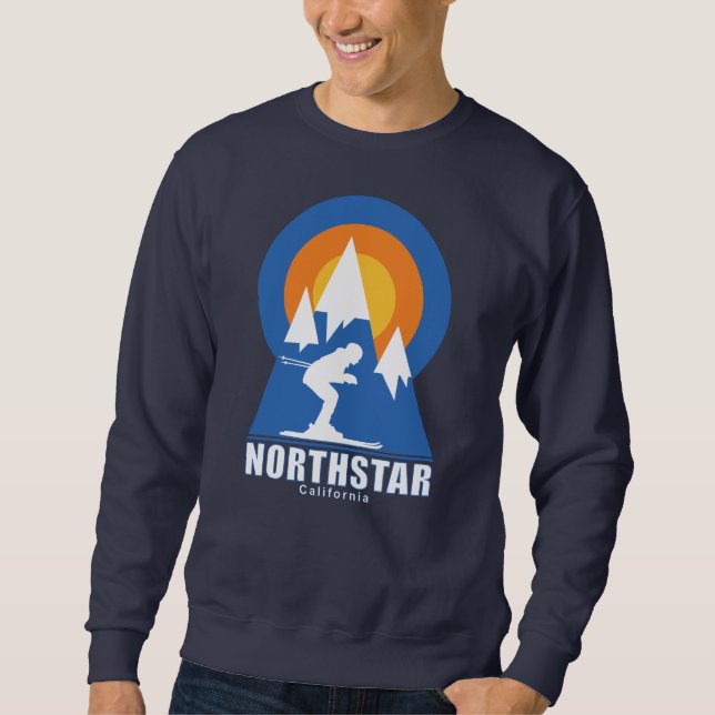 Northstar Ski Sunset Retro T-Shirt Lång Ärmad Tröja (Framsida)