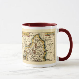 Northumberland County England Old Antiquarian Kart Mugg