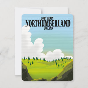 Northumberland england resa affisch
