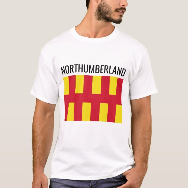Northumberland // English County Flagga T Shirt (Framsida)