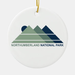 Northumberland National Park Mountain Sun Julgransprydnad Keramik