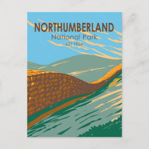 Northumberland Nationalpark Hadrians mur England Vykort