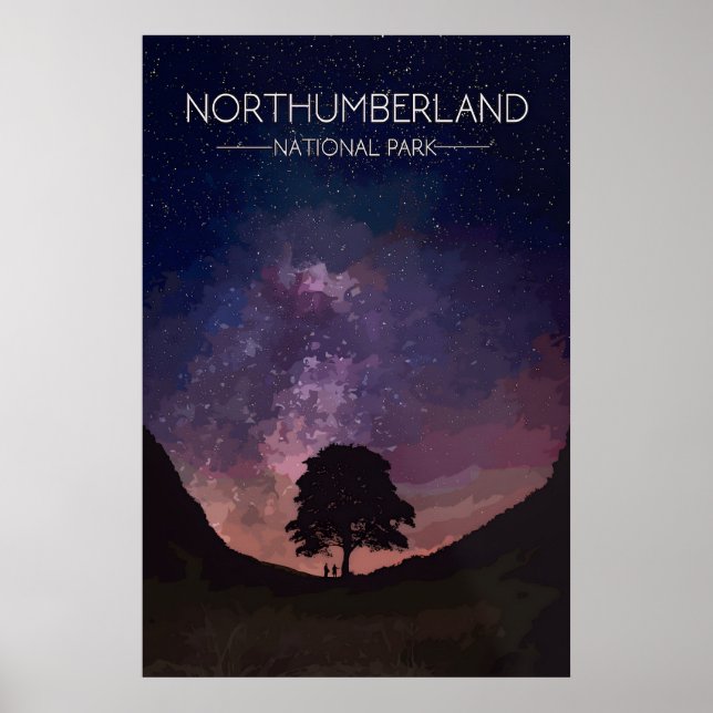 Northumberland Nationalpark Reseskylt Poster (Framsidan)