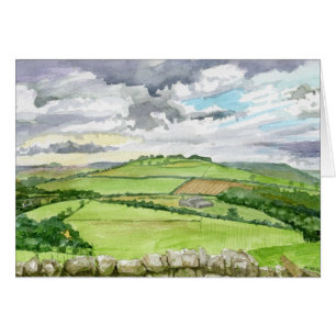 Northumberland Watercolor liggande Hälsningskort