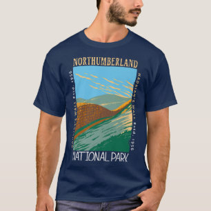 Northumberlands nationalpark Hadrians Wall Distres T Shirt
