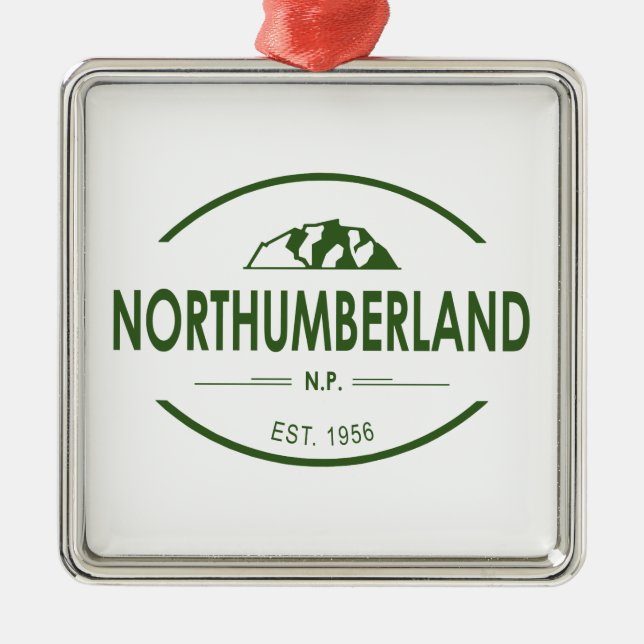Northumberlands nationalpark julgransprydnad metall (Framsidan)