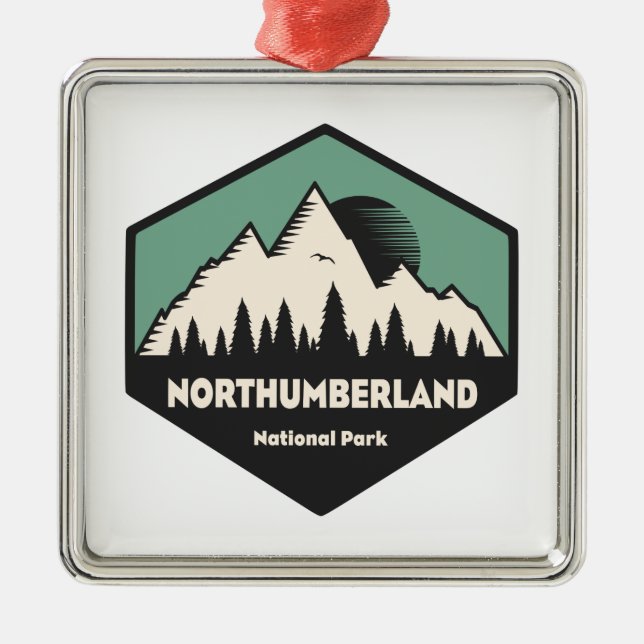 Northumberlands nationalpark julgransprydnad metall (Framsidan)