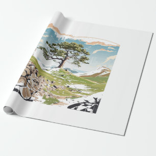 Northumberlands nationalpark Sycamore Gap Träd Presentpapper