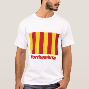 Northumbria flagga med namn t shirt