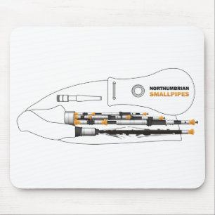 Northumbrian smallpipesmousepad musmatta