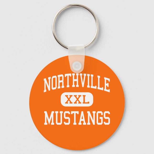 Northville - Mustangs - High - Northville Michigan Nyckelring (Framsida)