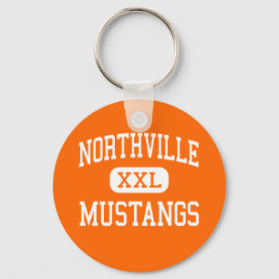 Northville - Mustangs - kick - Northville Michigan Nyckelring