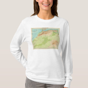 Northwest afrika med sändningsruttar t-shirt