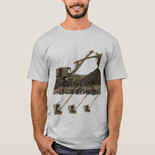 NORTHWEST ENGINEERING CRANE OCH SHOVEL GRÖNT BAY T SHIRT