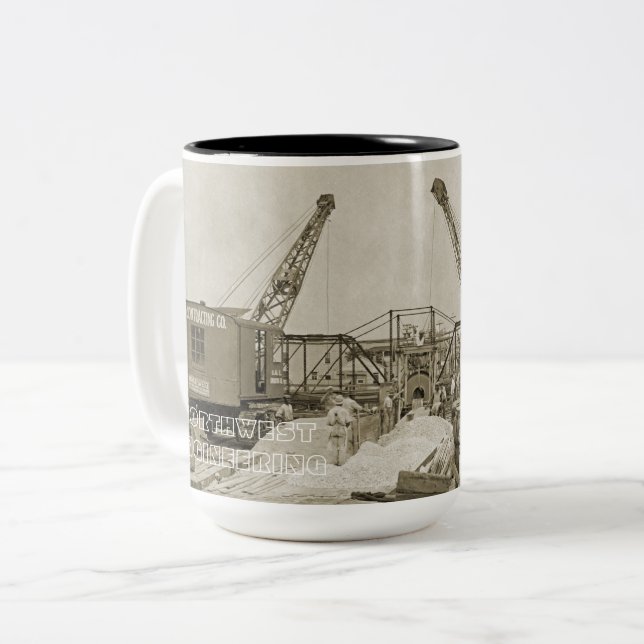NORTHWEST ENGINEERING CRANE SHOVEL MUGG TIDIGT (Framsida vänster)