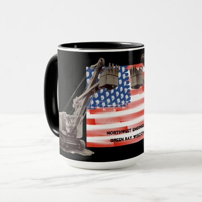 Northwest Engineering Grönt Bay Wisconsin Crane Mugg (Framsida vänster)
