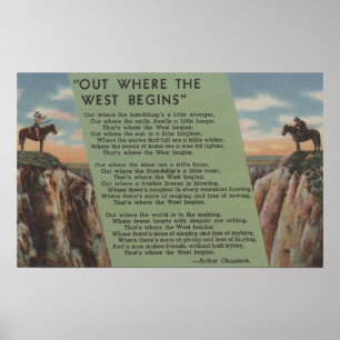 Northwest indier "ut var västern börjar ", poster