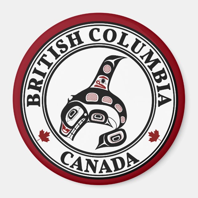 Northwest Pacific kusten Haida art Killer val BC Magnet (Framsidan)