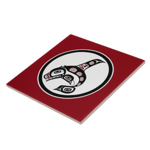 Northwest Pacific kusten Haida art Killer val Kakelplatta