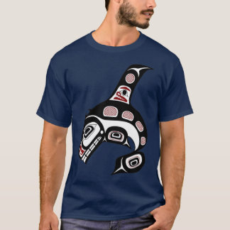 Northwest Pacific kusten Haida art Killer val T Shirt