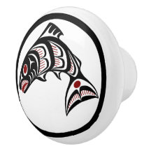 Northwest Pacific kusten Haida art Salmon