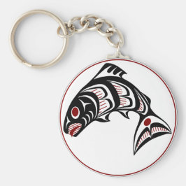 Northwest Pacific kusten Haida art Salmon Nyckelring