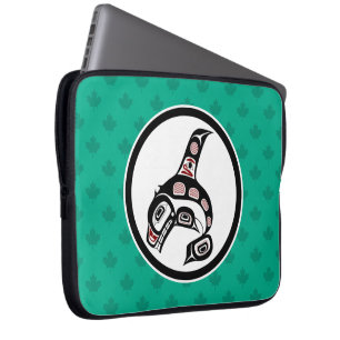 Northwest Pacific Kusten Haida Orca Killer Whale Laptop Fodral