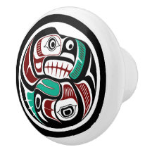 Northwest Pacific kusten Otter chasing Salmon