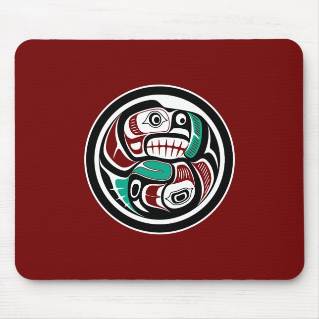 Northwest Pacific kusten Otter chasing Salmon Musmatta (Framsidan)