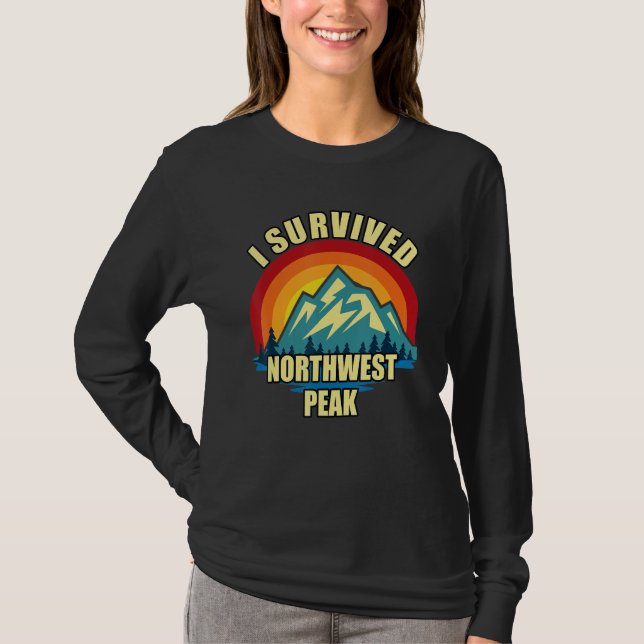 Northwest Peak Hiking Mountian Climbing T Shirt (Framsida)