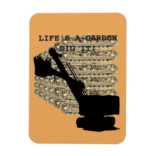 Northwest Shovel Operating Ingenjör Lifes a GArden Magnet (Vertikal)