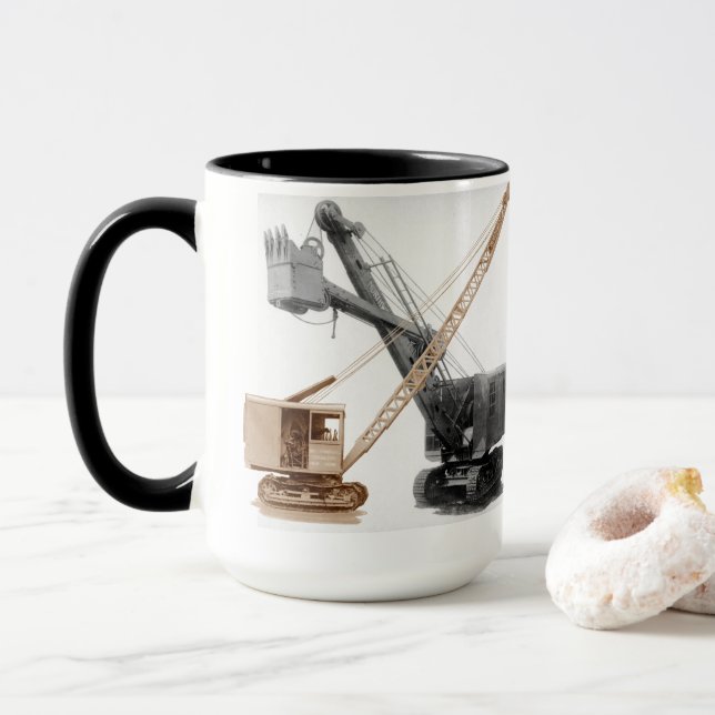 Northwest skyffel- och kranvintageutrustning mugg (Med munk)