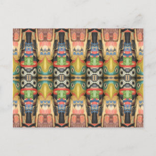 Northwest Totem Art Vykort