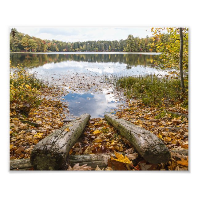 Northwood Canoe Launch på Sjö i Wisconsin Fototryck (Framsidan)