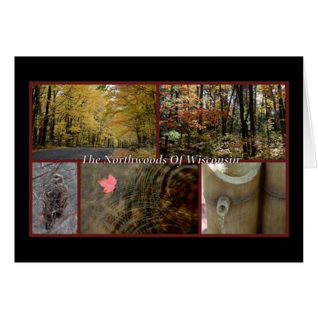 Northwood Wisconsin Säsong Hälsningskort (Framsidan Horizontal)
