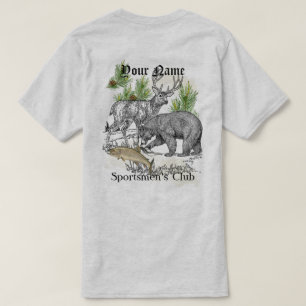 Northwoods djurlivsportsmens anpassningsbar för t shirt