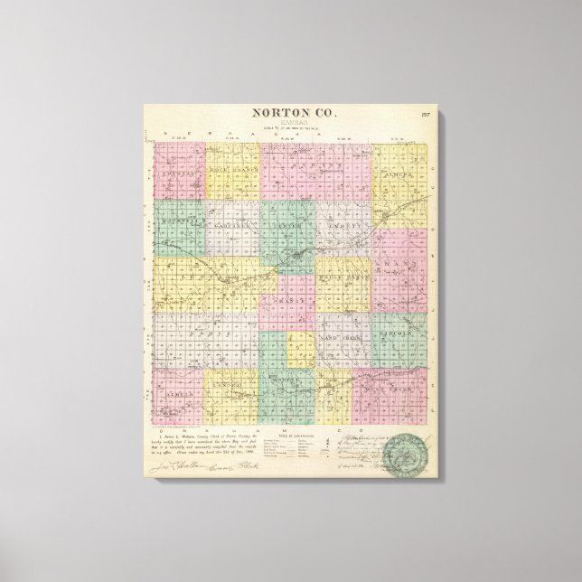Norton County, Kansas Canvastryck (Framsida)