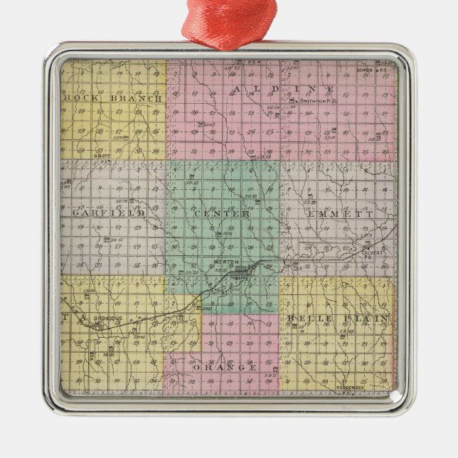 Norton County Kansas Julgransprydnad Metall (Framsidan)