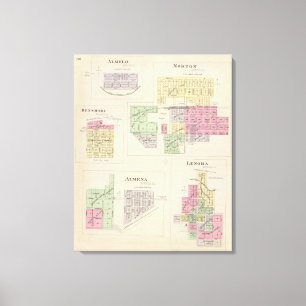 Norton, Lenora, Almena, Densmore, Almelo, Kansas Canvastryck