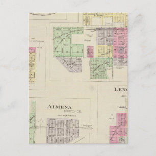 Norton, Lenora, Almena, Densmore, Almelo, Kansas Vykort