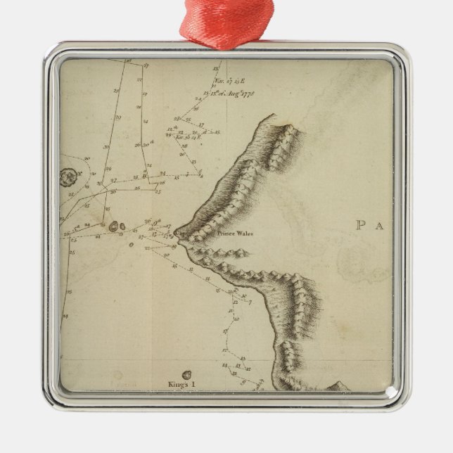 Norton Ljud, Bherings Strait, Alaska Julgransprydnad Metall (Framsidan)