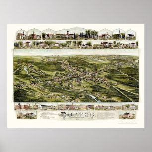 Norton, MORSA Panoramic Karta - 1891 Poster