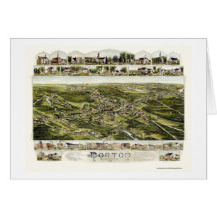 Norton panorama- karta för MORSOR - 1891 Hälsningskort