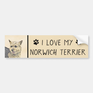 Norvig terrier-målning - Cute Original Hund Art Bildekal