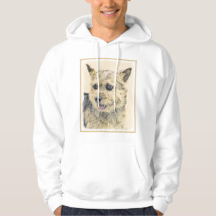 Norvig terrier-målning - Cute Original Hund Art Sweatshirt Med Luva