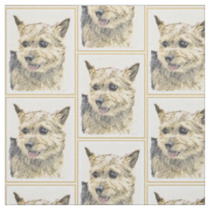 Norvig terrier-målning - Cute Original Hund Art Tyg