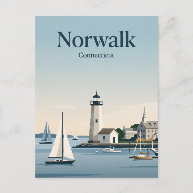 Norwalk Connecticut Vykort (Framsida)