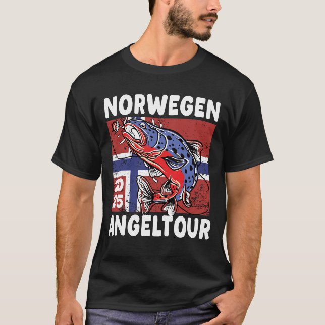 Norway Fishing Tour 2025 Angel Tour in Norwegen  T Shirt (Framsida)